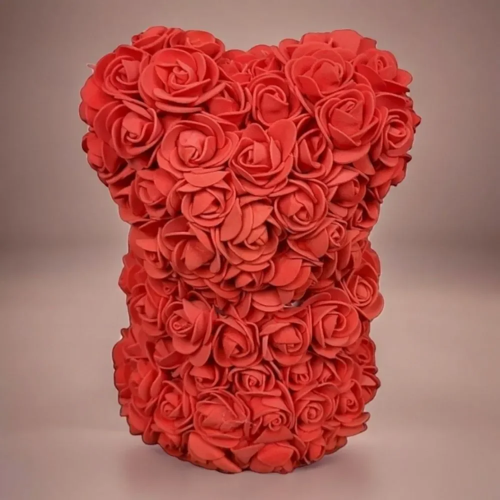Cherry Red Rose Bear Romantic Gift Love Valentines Girlfriend Surprise Holiday